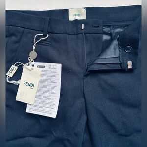 Fendi Kids Navy Blue Casual Trousers